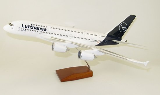 Airbus A380 Lufthansa with cockpit and cabin LED lighting 